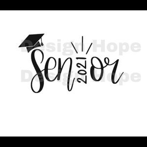 Senior 2021 4” vinyl decal